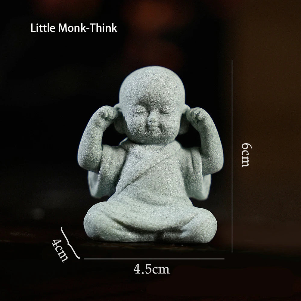 Buddha Statue, Fish Tank Decoration, Mini Buddhism Figurine Desk Topper, Tablescape Decor, Home Zen Statue