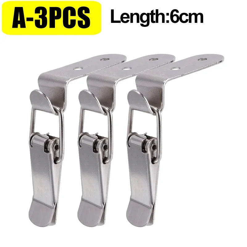 90° Duck-mouth Buckle Lock, Wooden Boxes, Hardware Closure Hasps, Snap Lock Clamp Quick Release Latch for Suitcase Drawers Cabinet