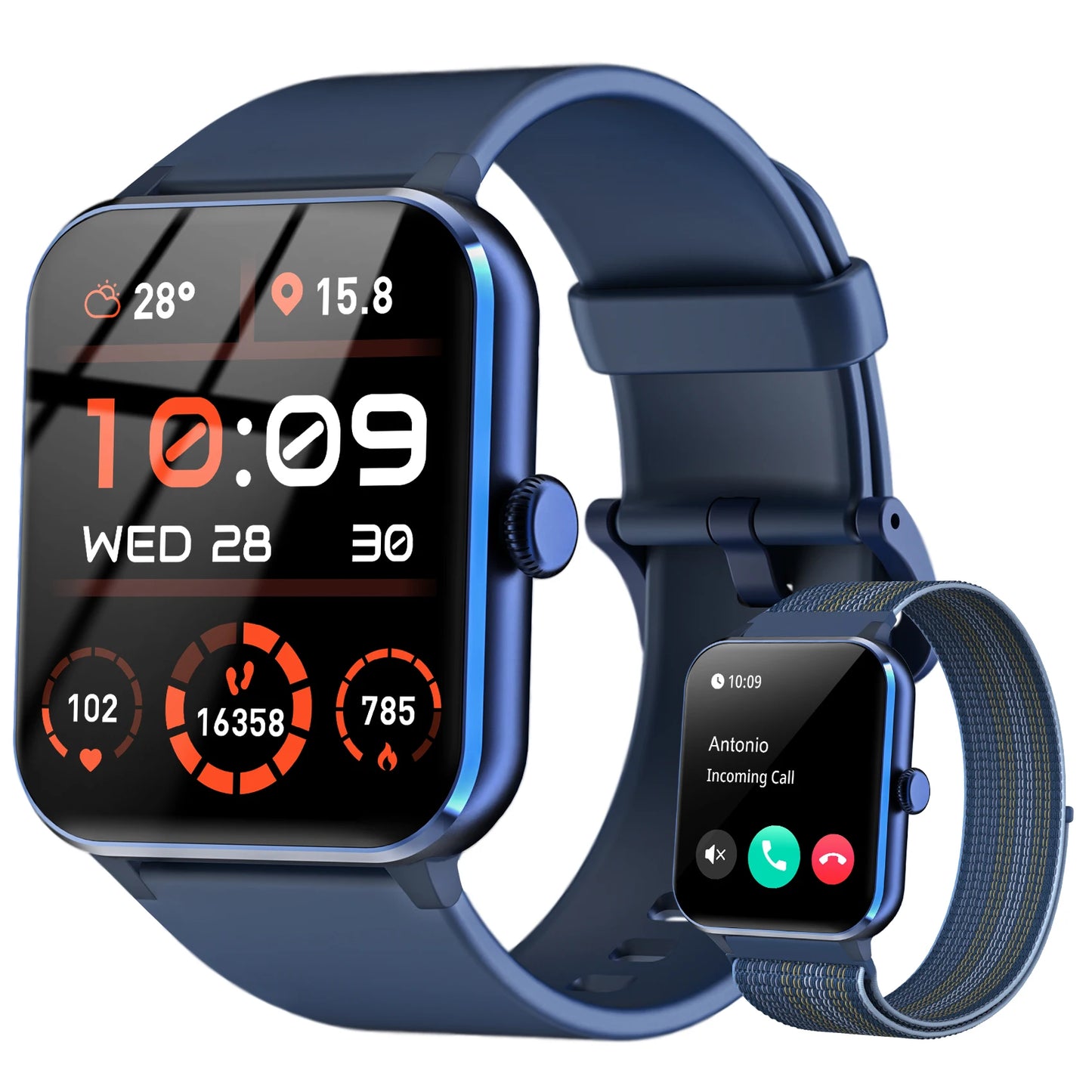 Blackview R50 Smart Watch, Heart Rate Monitor 1.85'' HD Screen, 100+ Sport Modes, Men Women, Outdoor Watch for IOS Android