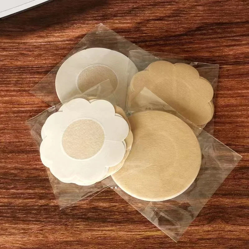 10-200Pcs, Nipple Cover Stickers, Women Breast Lift Tape Pasties, Invisible Self-Adhesive Disposable Bra Padding, Chest Paste Patch