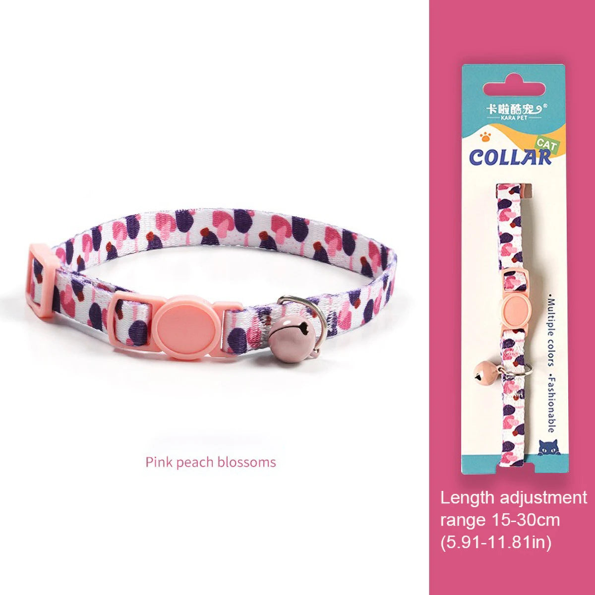 Cute Cat Weaving Necklace with Small Bell Design, Anti-Suffocation Cat Collar Adjustable 15-30cm Comfortable Soft nylon material