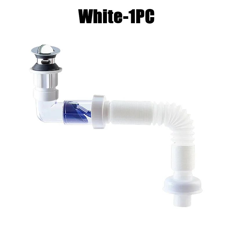 Universal Bathroom Washbasin Anti Blockage Drain Pipe Flexible Stretchable Deodorant Strainer Pipeline Accessories