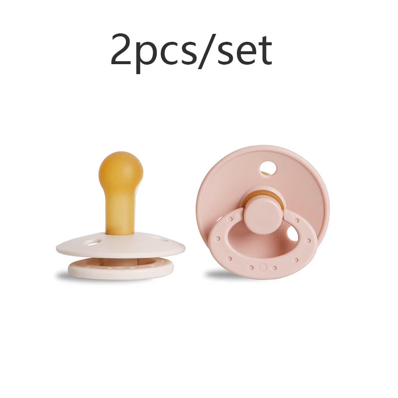 Silicone Baby Pacifier, Food Grade Silicone, Newborn Soother Solid Color Dummies Silicone Nipple For Bebe, 2PCS, Modabebe