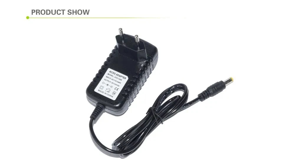 12 Volt Power Supply Transformer, AC 110V 220V  To DC 12V, EU US Power Adapter, Power Source Charger Converter DC12V 1A 2A 3A LED Driver