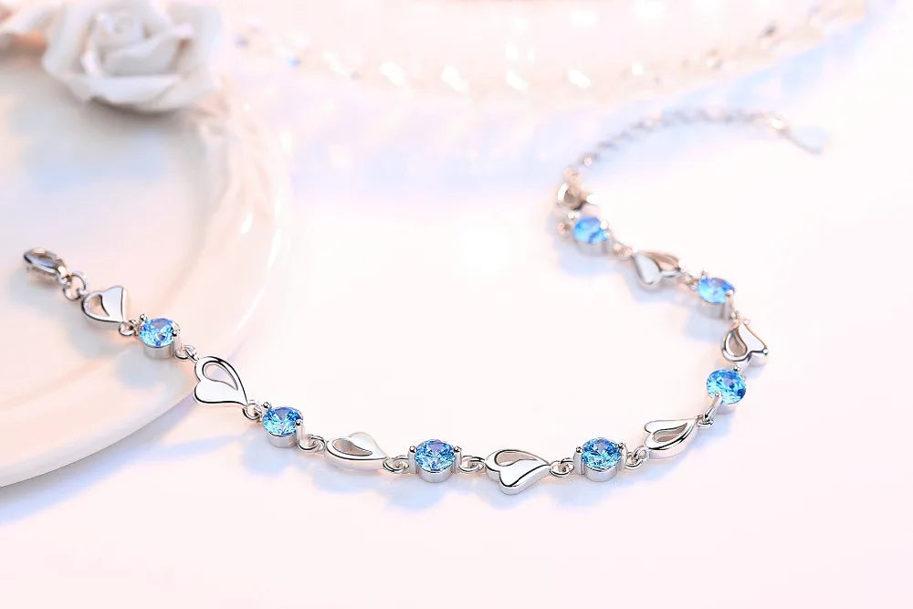 Fashion charm 925 Sterling Silver Bracelet for man woman, Twisted rope chain fine jewelry, Wedding party Christmas gift
