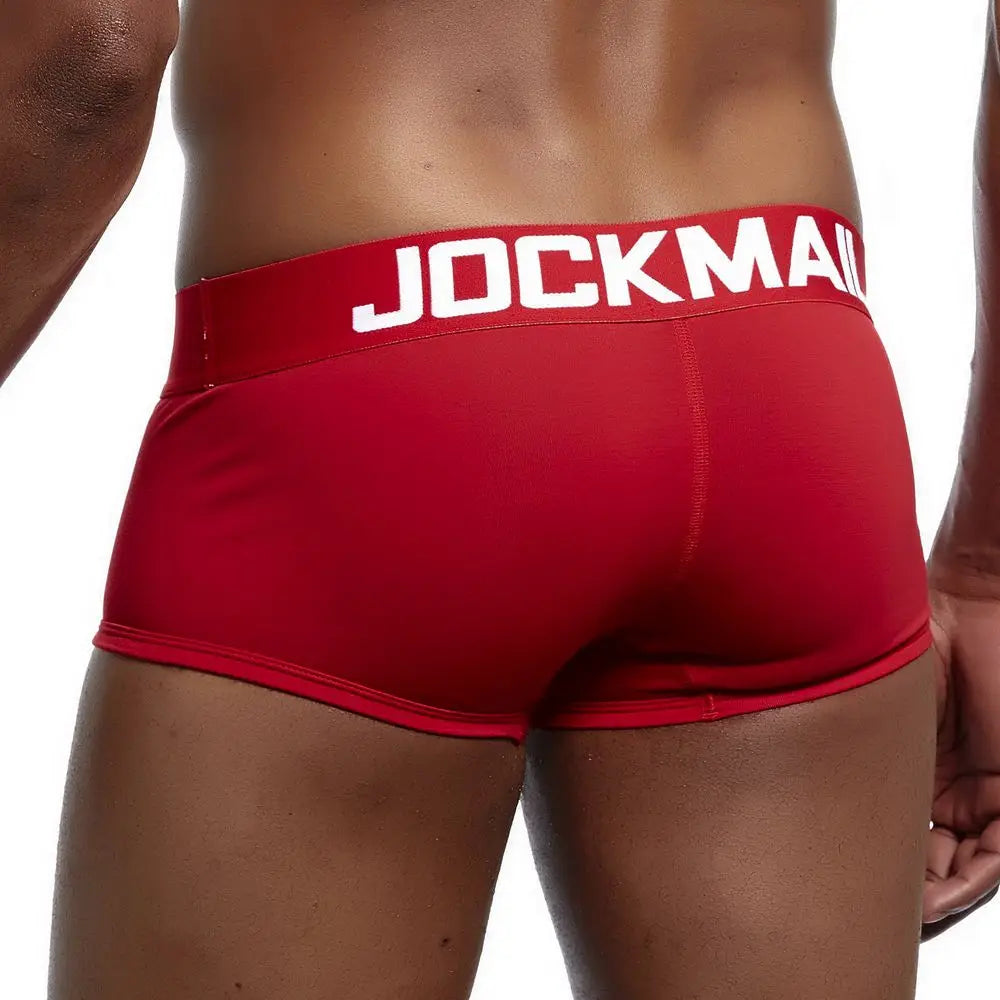 Male Panties, Breathable Boxers, Cotton Men Underwear, U convex pouch Sexy Underpants, Printed leaves Homewear Shorts, JOCKMAIL