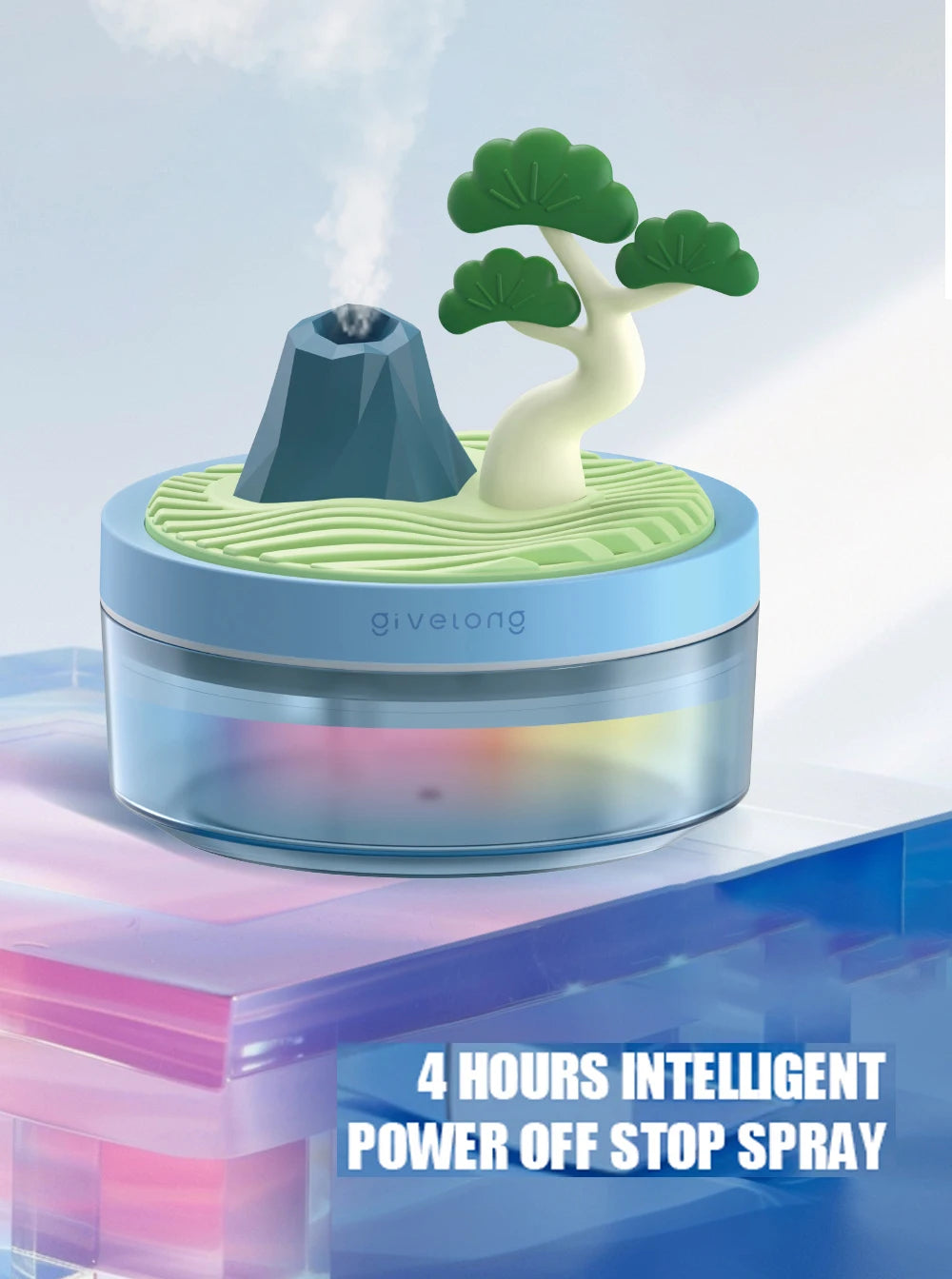 Landscape Air Humidifier, Small Spray Hydration Household Silent Bedroom Desktop Car USB Aromatherapy Humidifiers, Diffuser