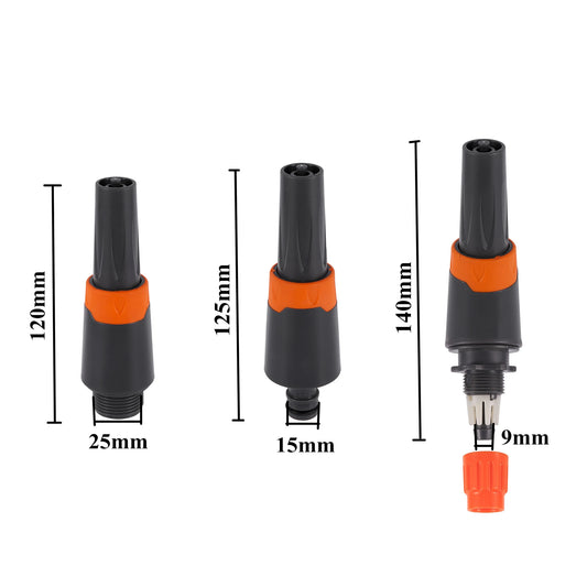 High Pressure Water Gun Direct Spray Nozzle Adjustable Watering Gun Garden Irrigation Sprinkler Car Washing Cleaning Water Gun