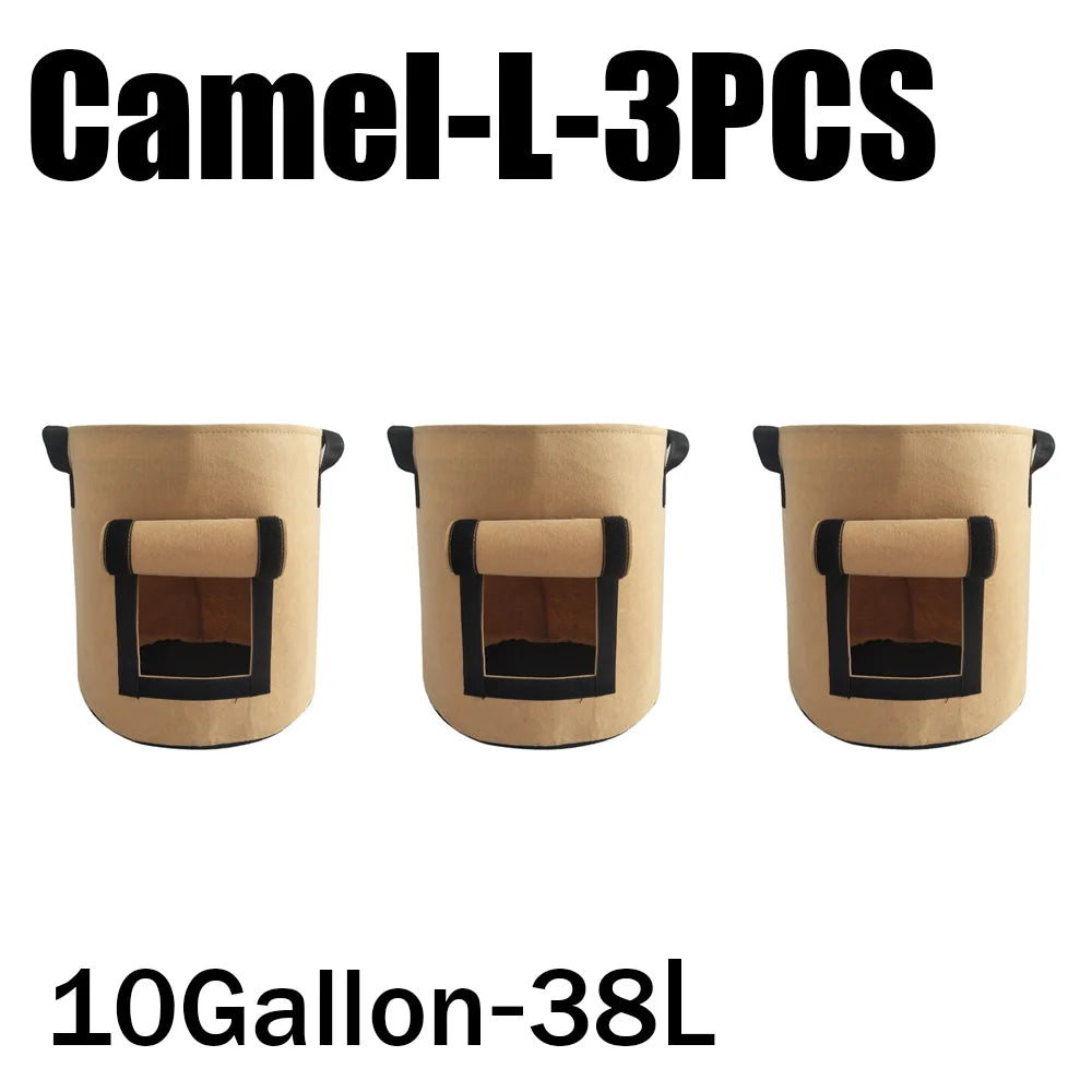 3Styles Felt, plant grow bags, nonwoven fabric garden potato pot, greenhouse vegetable growing bags, moisturizing vertical tools