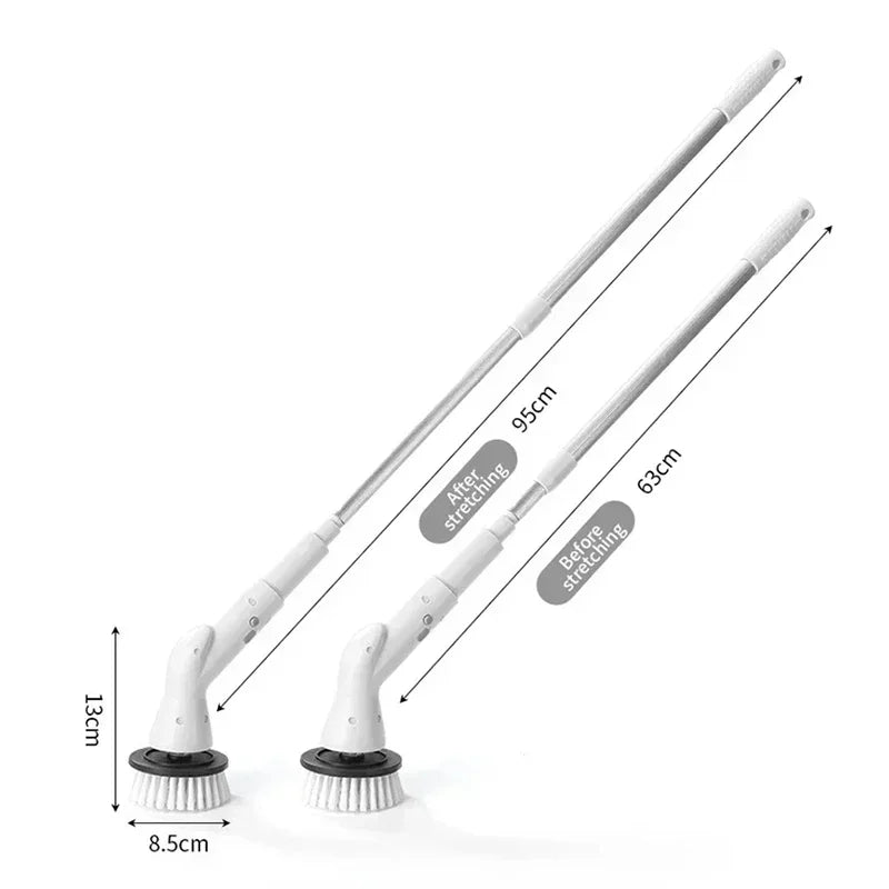 2000mAh, 6-in-1 Electric Cleaning Brush, Wireless Intelligence Rotary Cleaning Brush, Shower Clean Brush, Kitchen Bathroom, MIJIA