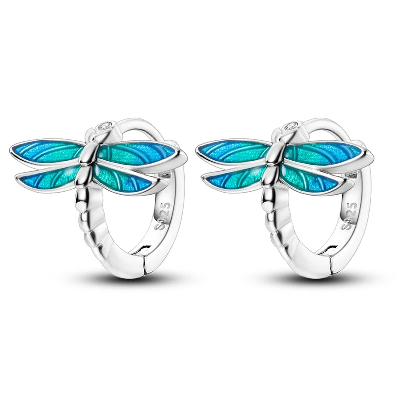 925 Sterling Silver Colored Zirconium Stars Hoop Earrings For Women Jewelry, Anniversary WeddingMaking Jewelry Gift