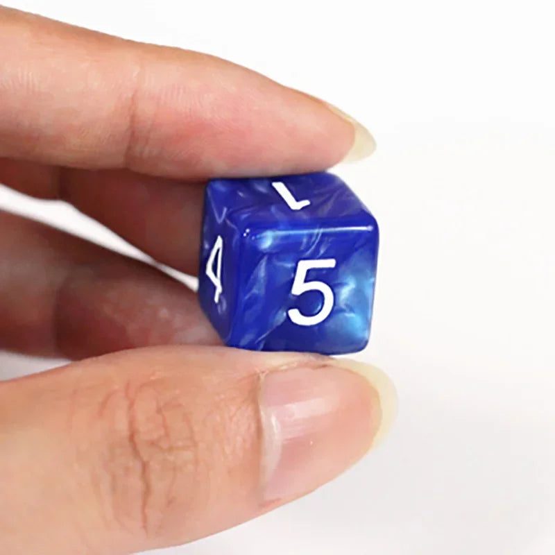 8 PCS/Lot Square Corner Dice Colorful Opaque Acrylic 6 Sided Dice Club/Party/Family Games