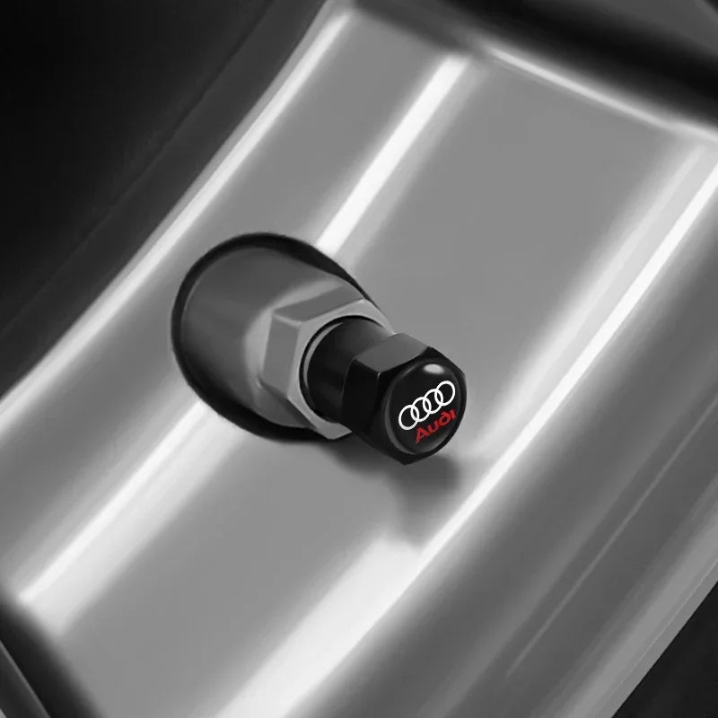 4Pcs, Suitable for Metal Wheels, Tires, Valve Markings and Modified accessories of Audi RS SLine S TT A3 A4 A5 A7 A8 A1 A2 A6