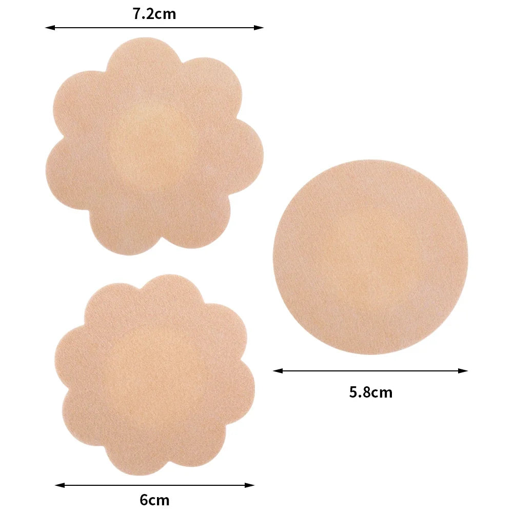 10-200Pcs, Nipple Cover Stickers, Women Breast Lift Tape Pasties, Invisible Self-Adhesive Disposable Bra Padding, Chest Paste Patch