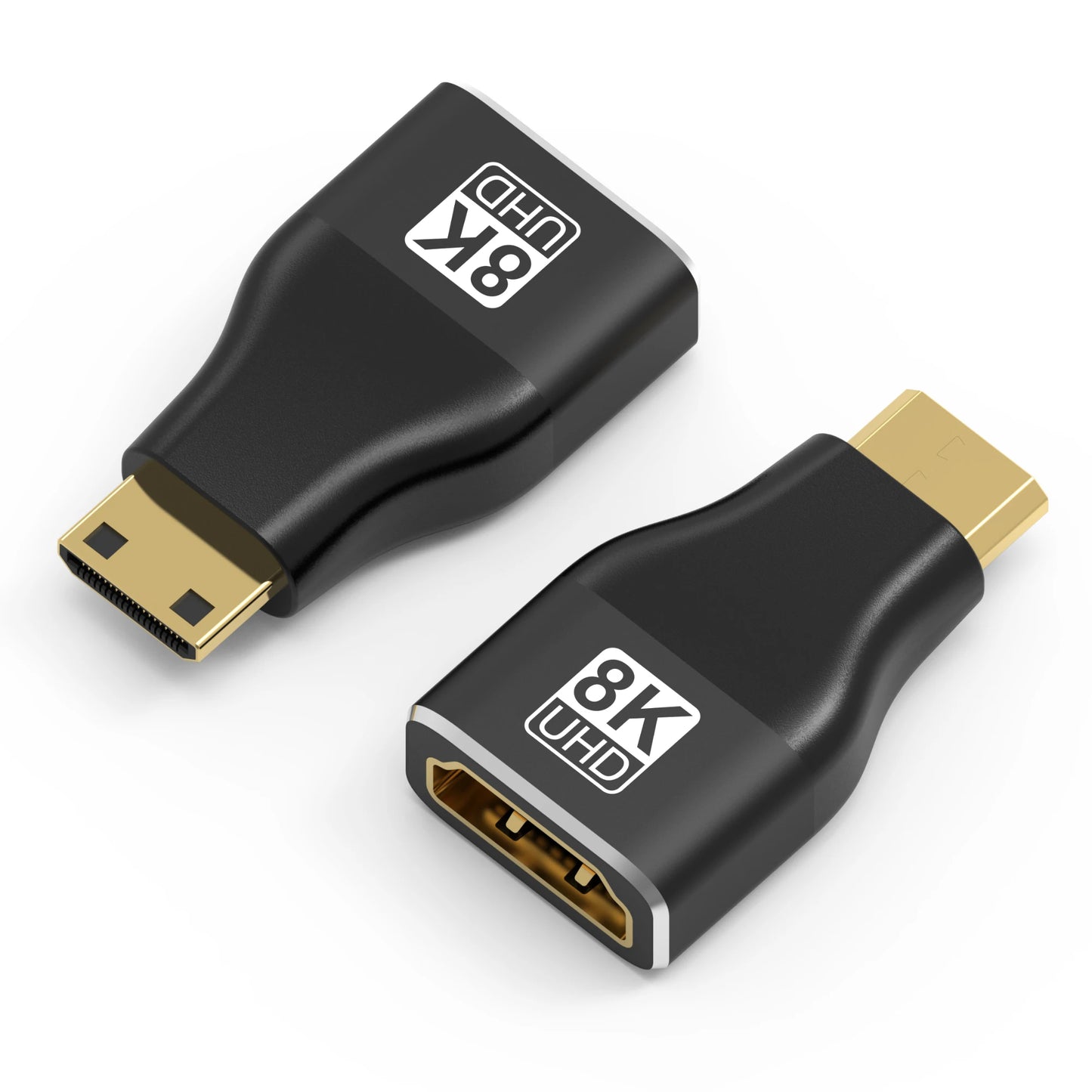 HDMI-Compatible Adapter, Mini/Micro HDMI To HDMI Adapter, 8K 60Hz 4K 120Hz/144Hz Male To Female Converter For HDTV Laptop PS5