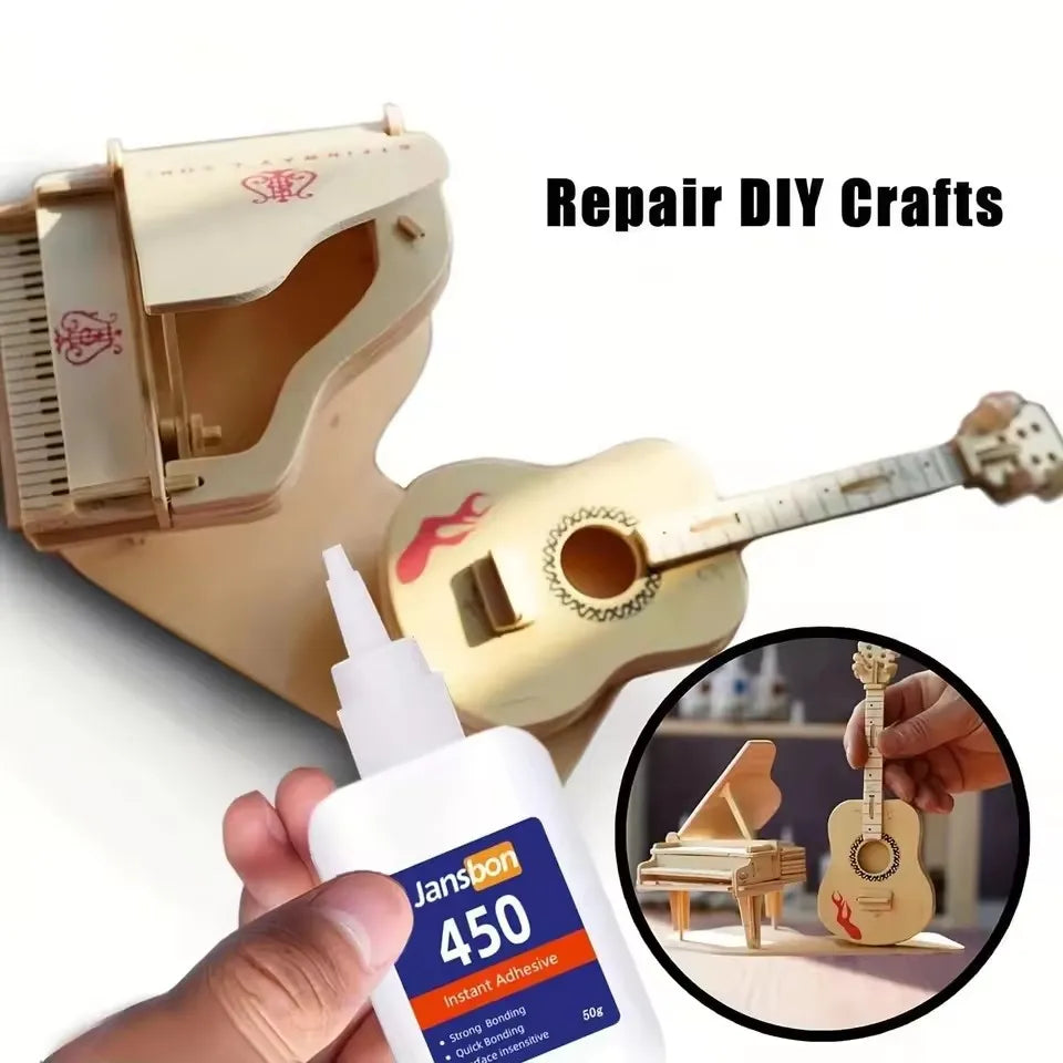 5Sec Super Glue Strong Bond for Shoes Glass Metal Wood Plastic Ceramic, Quick Dry, Industrial Strength Instant Adhesive