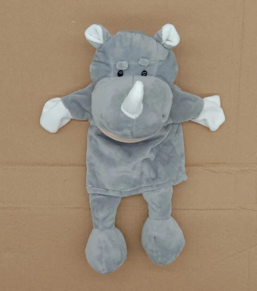 Cartoon Animal Hand Puppet Parent-child Game Doll, 35cm, Stuffed Gaming Doll, Lion Elephant Pig Appease Toys, Birthday Gifts For Children