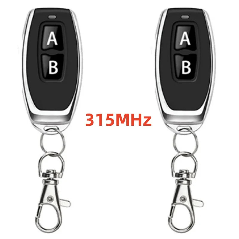 Wireless 433/315MHz RF Remote Control Copy Code 2 Buttons for Garage Door Gate Opener, Home Automation, Car Alarm