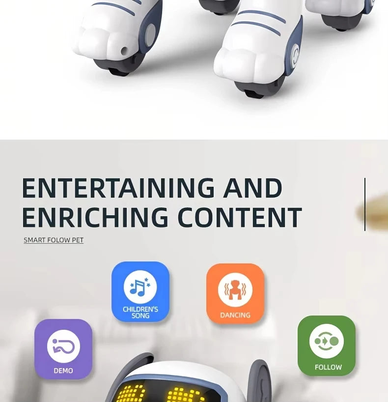 Intelligent Robot Dog, Remote Control Electronic Sing Dance Follow, Smart Interactive Stunt Music Toy, Programmable Puppy, Kid Gift