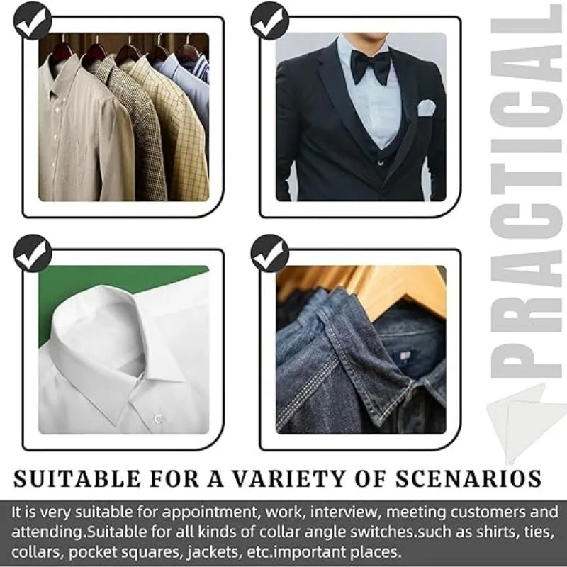 Prevent Deformation Collar Stays, Stickers, Anti Roll Stand Collar Shaper, Adhesive Shaping Patch, Avoid Curl Polo Shirts Fixed Pads