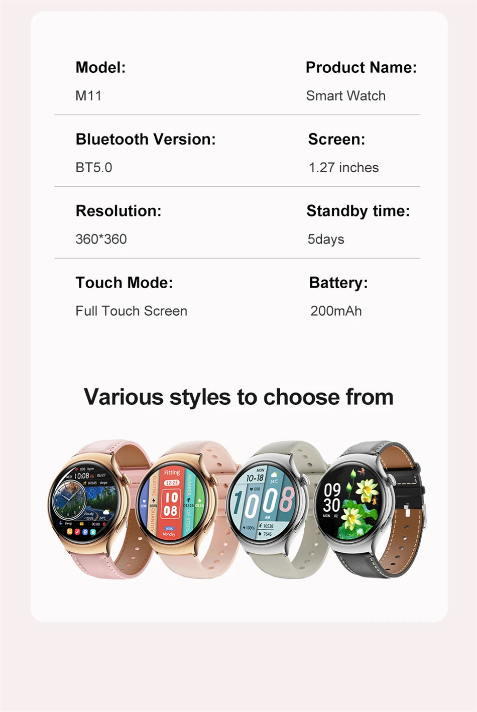 New GPS NFC Bluetooth Call Smartwatch, Women Watch, 4 mini Sports Track, Heart Rate Oximetry Monitoring Health Smartwatch For Woman