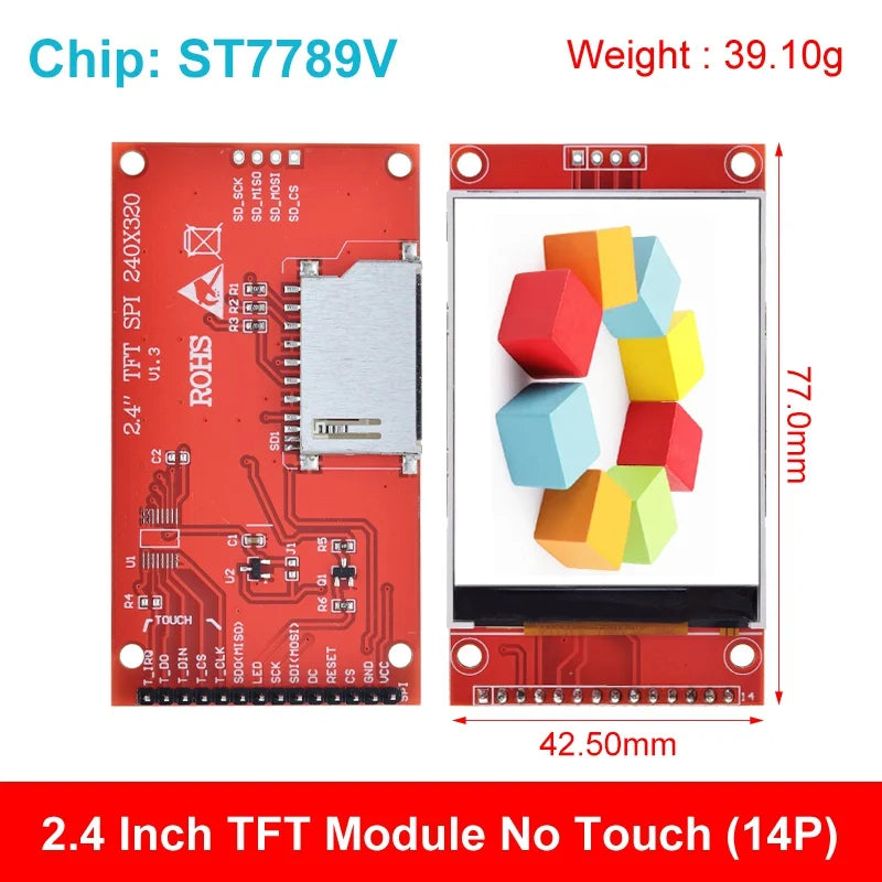 TFT Display 0.96/1.44/1.8/2.4/2.8/3.5 Inch TFT Full Color Screen LCD Module ST7735 ILI9341 Driver Interface SPI for Arduino XCW