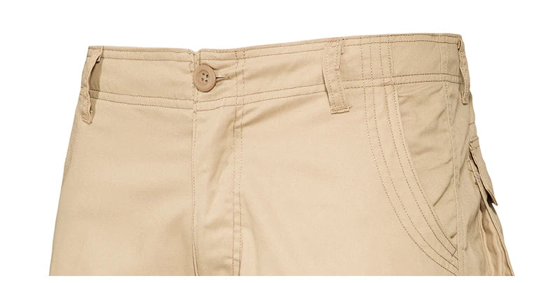 Men's Shorts Loose Large Size Multi-Pocket Overall, Summer Cotton Comfortable Nickel Pants, Outdoor Casual, Sports Beach Pants