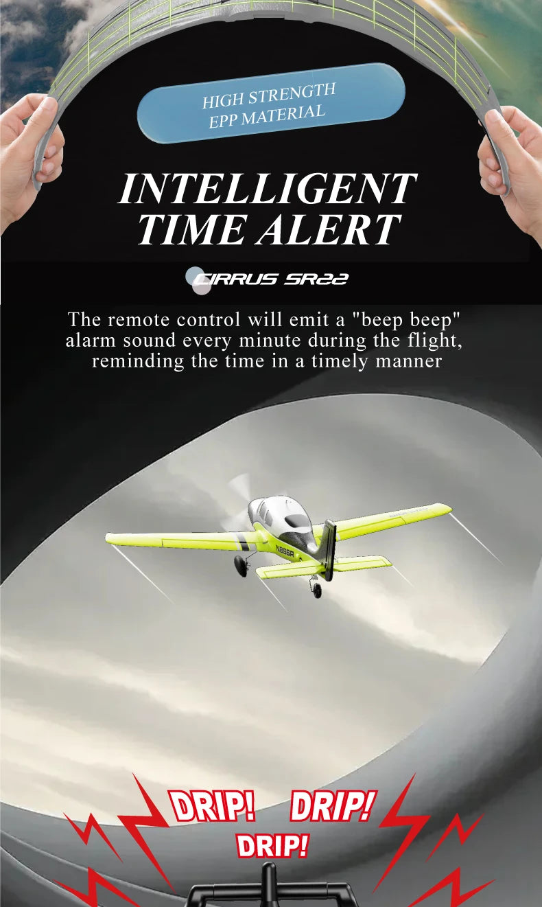 Stunt RC Glider Plane, 4CH 2.4G Remote Control, Brushless Aircraft EPP Foam Fixed Wing Airplane Model Toys for Children, QIDI580