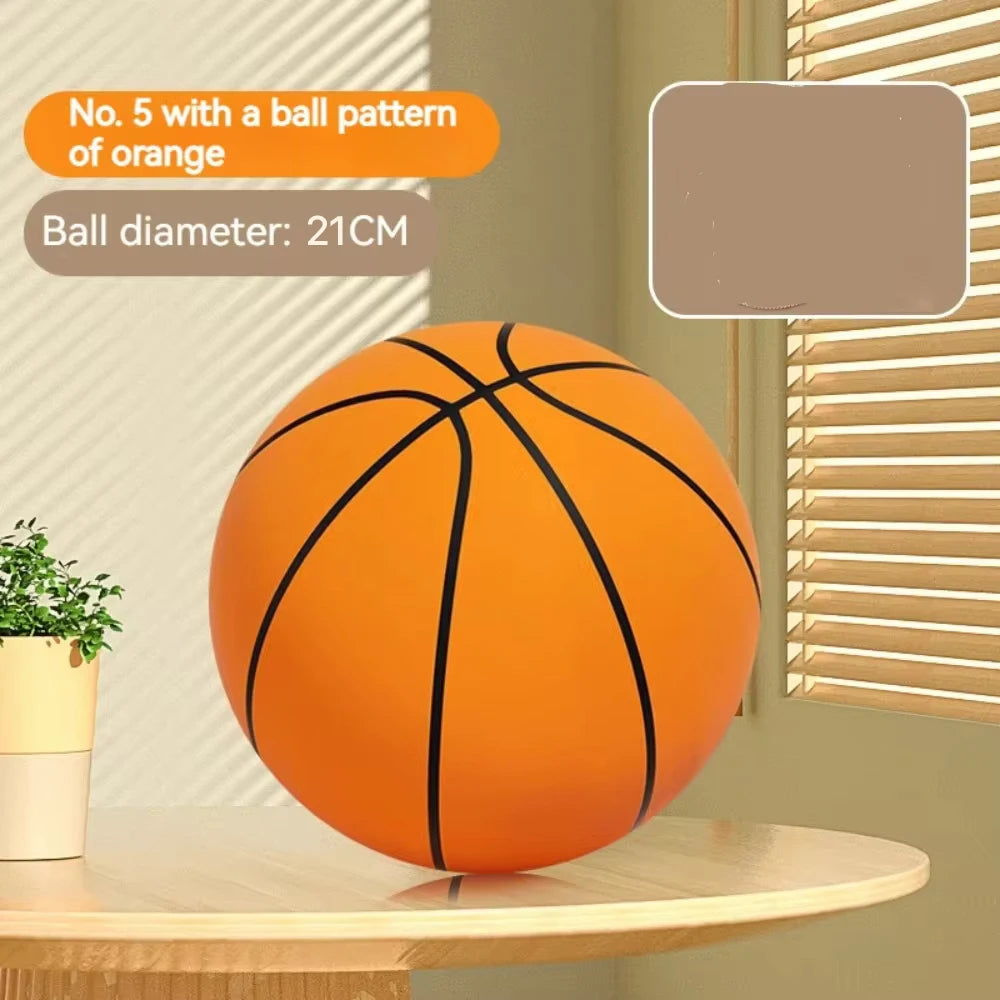 Foam Basketball, Kids Silent Basketball, Bouncing Mute Silent Ball, Bounce Squeezable Mute Bouncing Basketball