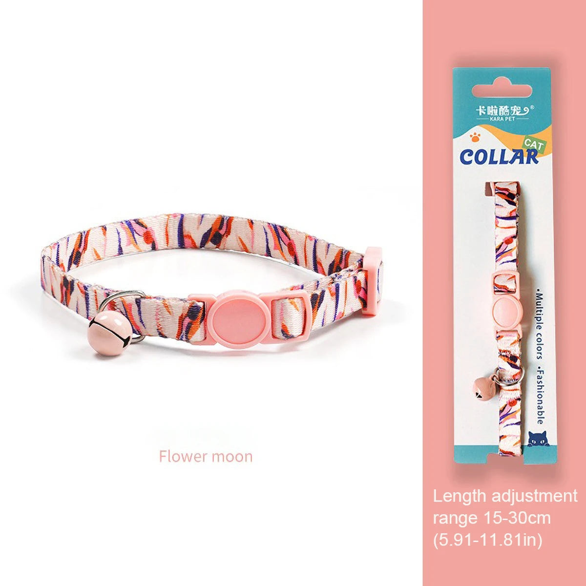 Cute Cat Weaving Necklace with Small Bell Design, Anti-Suffocation Cat Collar Adjustable 15-30cm Comfortable Soft nylon material