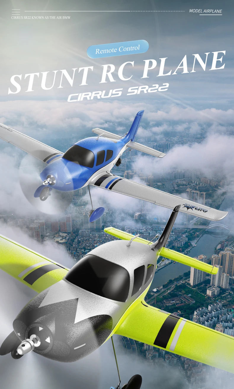 Stunt RC Glider Plane, 4CH 2.4G Remote Control, Brushless Aircraft EPP Foam Fixed Wing Airplane Model Toys for Children, QIDI580