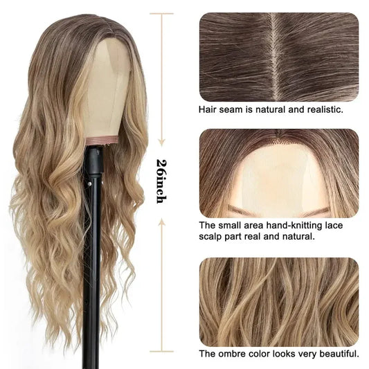 Cosplay Blonde Women's Wigs Ombre Blonde Curly Wig On Clearance Sale Glueless Pink Black Purple Wig Ladies Synthetic Wigund