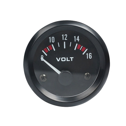 Medidor de vehículo 12V Automóvil Coche Indicador 2" 52mm Temperatura Agua Temperatura Aceite Presión Aceite Combustible Voltios Presión Aceite kg Amperímetro Cubierta Negra