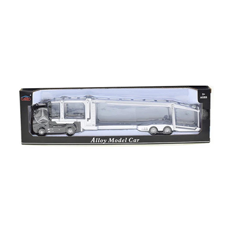 1:50 Diecast Alloy Truck Head Model Toy, Container Truck Pull Back With Light Engineering, Transport Vehicle Boy Toys For Children