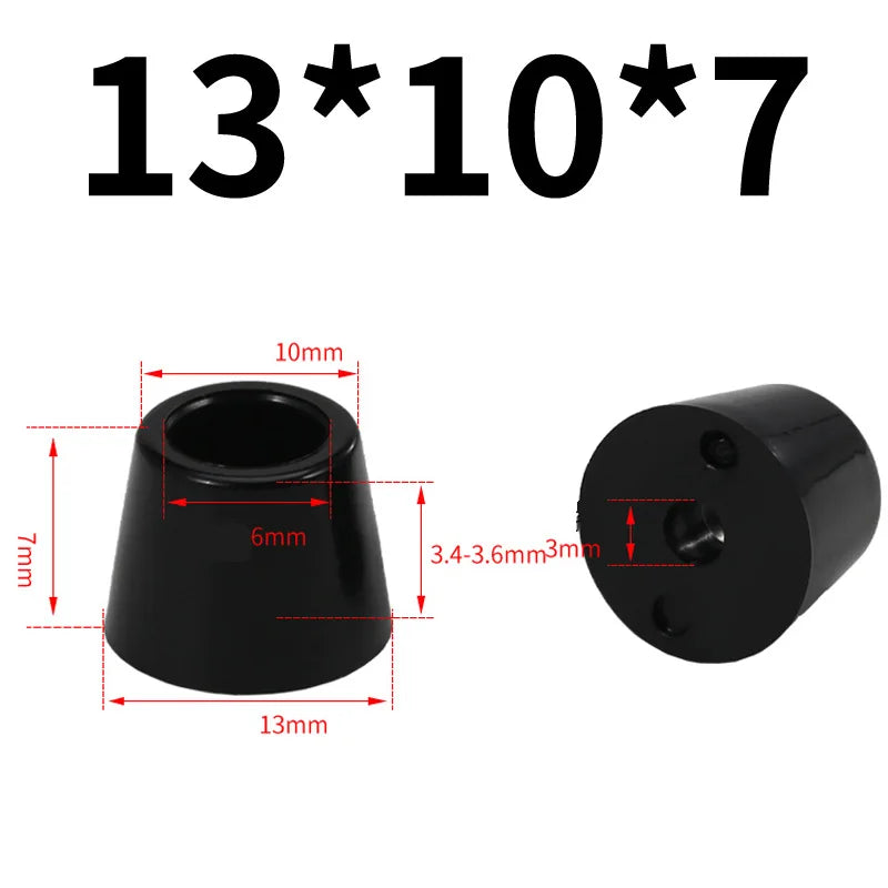 Black Rubber Bumper Furniture Pad Feet Leg Pads Tile Floor Protectors Table Leg Cover With Washers