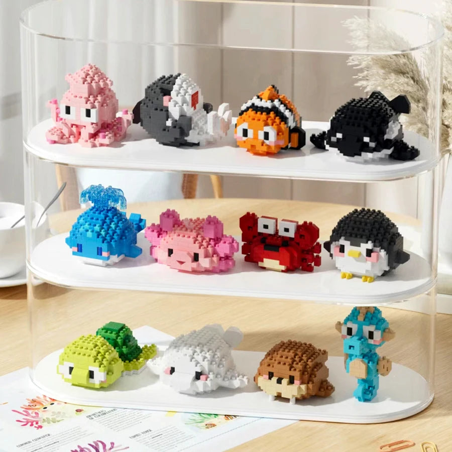 Sea World Series Mini Marine Organism Building Blocks, DIY Toys, Micro Bricks, Animals Toys, Educational Sets Gift Items