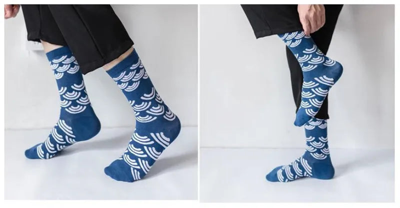New Cotton Socks, High-quality Men's and Women's British Style Casual Harajuku Fashion, Novelty Literary Couple Sexy Socks