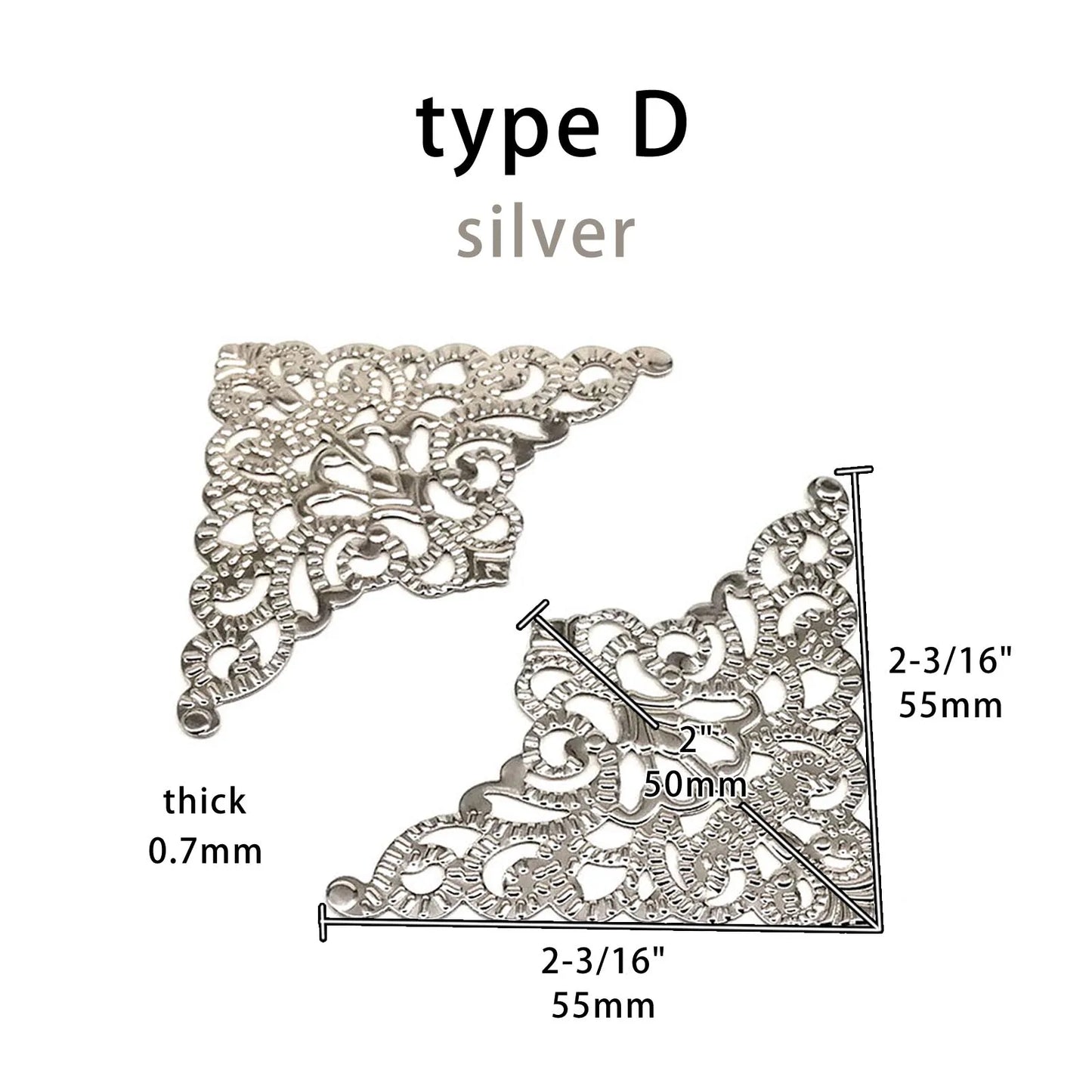 12pcs Metal Decorative Corner Cover Edge Protector for Book Scrapbook Photo Album Frame Jewelry Chest Gift Wine Wooden Box Case