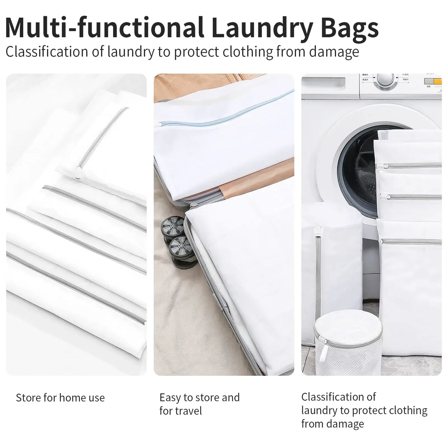 Fine Net Laundry Bag, Clothing Care Washing Machines Dirty Laundry Basket, Travel Shoes Mesh Bags, Woman Bra Clothes Organizer