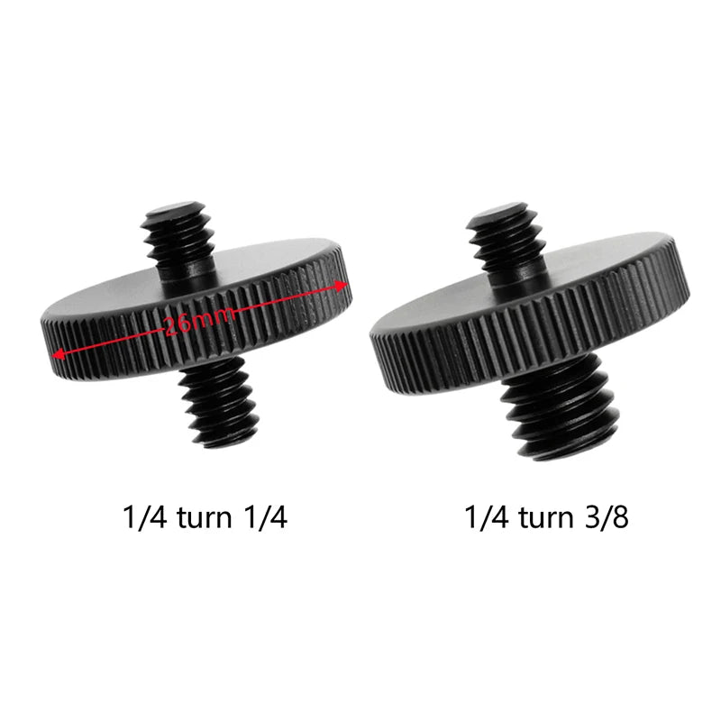 1/4" 3/8" Male Female Thread Screw, Tripod Plate Screw Mount For Camera Flash Tripod Mic, Metal Camera Accessories Mount Adapter