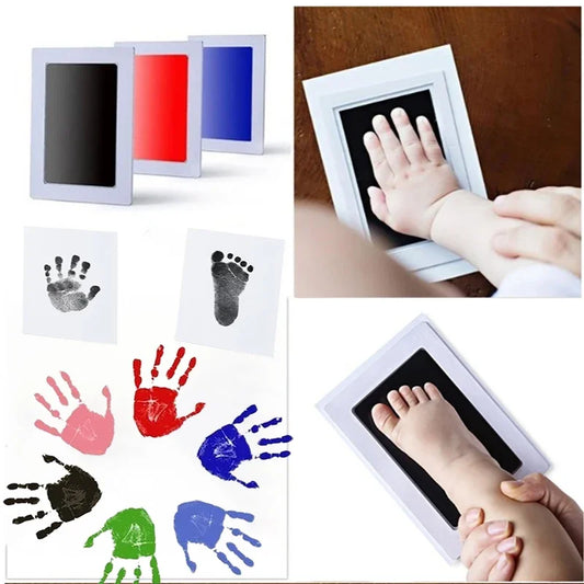Almohadillas de tinta para huellas de manos y pies de bebé de 2/4 piezas, seguras, no tóxicas, sin contacto con la piel, kits de almohadillas de tinta sin tinta para huellas de patas de perros, gatos y mascotas, recuerdos y regalos