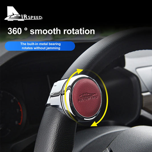 Perilla giratoria de refuerzo para volante, rotación de 360 grados, rodamiento de metal, mango de potencia en forma de bola