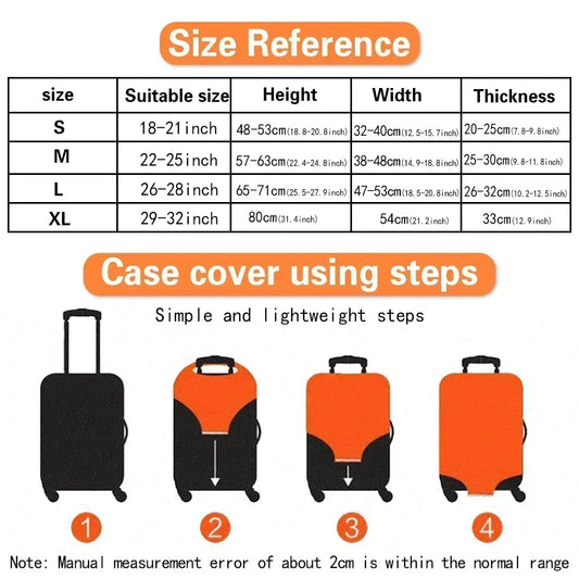 Luggage Cover Suitcase Cover Protector Suitcase For 18-32 Inch Luggage Boot Washable Prevent Scratches Travel Accessories
