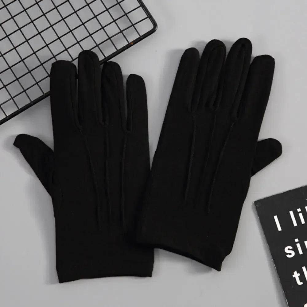 1Pair White Formal Gloves, Tuxedo Honor Guard Parade Inspection Collection Serve Thin Gloves, Thick Gloves, Performance Gloves, Men