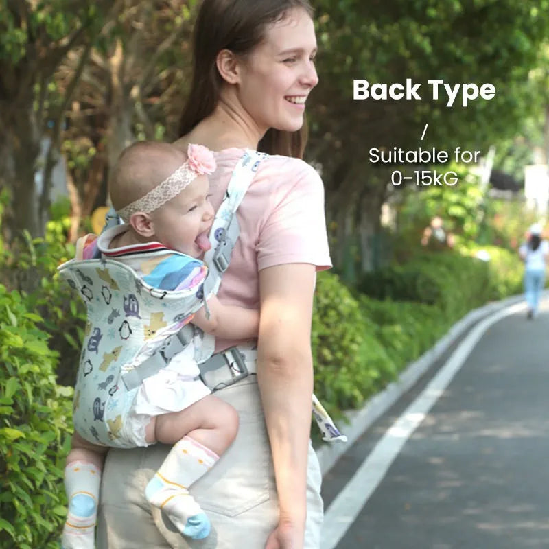 Baby Carrier, Front Carry, Horizontal Waist Stool, Adjustable Ergonomic Newborn Carriers, Multi-Functional Breathable Babies Items