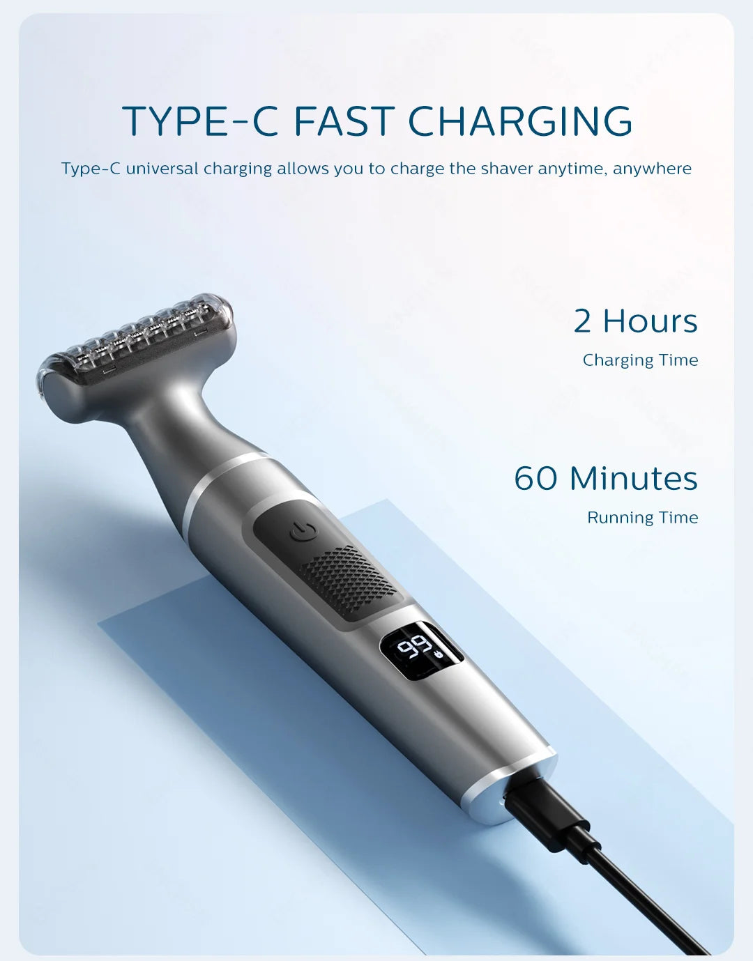 Electric Shaver, Professional Wet and Dry Use Razor Hair Trimmer, Portable Foil Shaver, Reciprocating Shaving Machine Women Men, ENCHEN A1