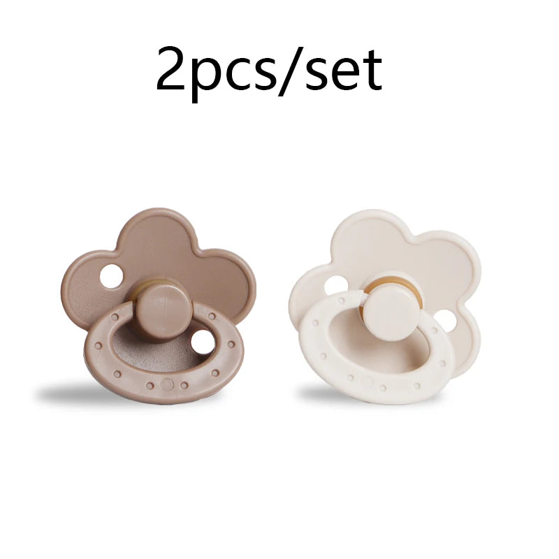 Silicone Baby Pacifier, Food Grade Silicone, Newborn Soother Solid Color Dummies Silicone Nipple For Bebe, 2PCS, Modabebe