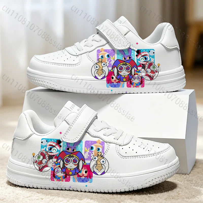 Amazing Digital Circus Pattern Girls Boys Teenager Student Kids Comfortable Non-slip White Lovely Print Casual Sneakers Gift