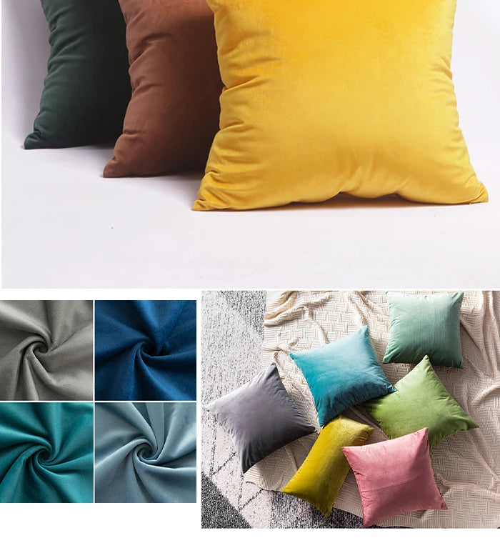 Pillow Cover Velvet, Pillow Case 40x40cm For Living Room Sofa Decorative Pillows, Home Decor Housse De Coussin