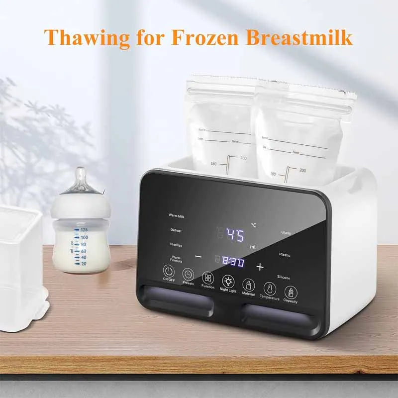 Baby Bottle Warmer Sterilizer, Multifunction Fast Milk Bottle Warmers with Timer Accurate Temperature Control, Newborn Accessories